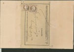 Stamp of France » Lettres Classiques 1871, Cérès Y&T n°58 tête-bêche sur avis de chargement