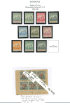 Stamp of Barbados 1852-1938 collection on pages in album, mostly comprising a useful range of the Britannia issues