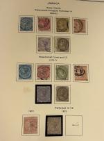 Stamp of Jamaica 1860-99 accumulation in box with a comprehensive collection in printed album