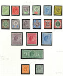 Stamp of Great Britain » Collections 1902-34 mint collection on pages, a useful range of material incl. £1 green Seahorse