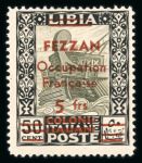 Stamp of Colonies françaises » Fezzan Fezzan : 1943, Y&T n° 5, n° 6 et n° 7 neufs * signés