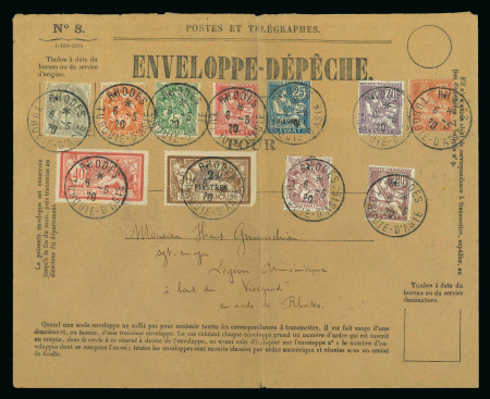 Stamp of Colonies françaises » Levant Levant : 1920, belle lettre enveloppe-dépêche de 1920