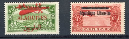 Stamp of Colonies françaises » Syrie Colonies francaises 1929 Syria Alaouites Alawit State Poste Aerienne 0,50pi avion renversé