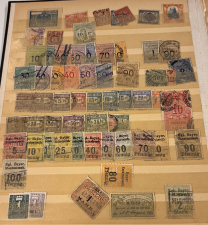 Stamp of Large Lots and Collections 1880/19.. over 1500 fiscal stamps of Germany