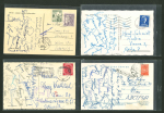 Stamp of Thematics » Sport and Games » Football 1931/1960 group of 12 picture postcards sent to Austria, all with autographs of different teams