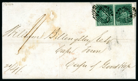 Stamp of Mauritius » 1858-62 Britannia Issues (SG 26-35) 1858 (6 Nov.) entire ex the "Billingsley" correspondence