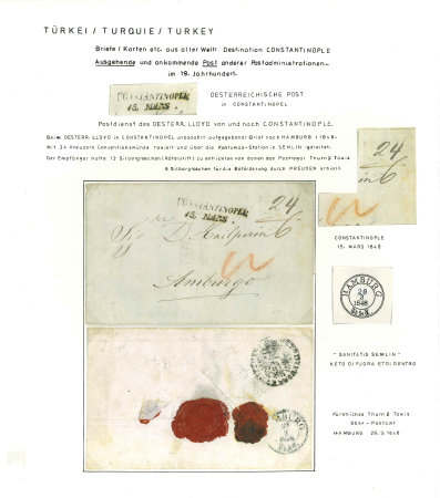 Stamp of Austria » Austrian Levant 1840-80s collection of incoming and outgoing mail