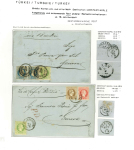 Stamp of Austria » Austrian Levant 1870-73, Zusammenstellung von 5 Briefen von Konstantinopel