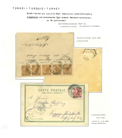 Stamp of Austria » Austrian Levant 1890 to 1900s postal history group