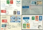 Stamp of Switzerland / Schweiz » Flugpost » Flugbriefe 1926-49, Lot von 10 Flugpostbriefen