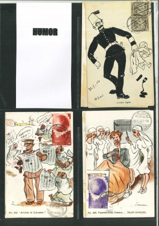 Stamp of Egypt » Collections Postcards: 1940s, group of 57 humorous postcards, mint and used, from various designers, an attractive lot.