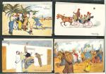 Stamp of Egypt » Collections Postcards: 1940s, group of 57 humorous postcards, mint and used, from various designers, an attractive lot.
