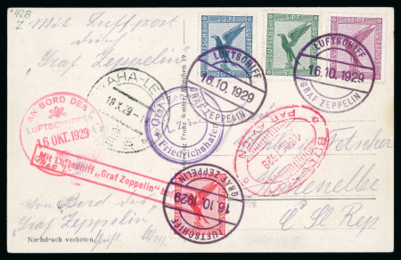 Stamp of Romania » Later Issues Zeppelin 'dropped' mail ('Abwurf') in Romania: pic