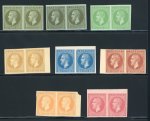 Stamp of Romania » 1872-79 Prince Carol I - Perforated 1872 Prince Carol 'Paris' Issue imperforated set i