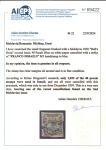 Stamp of Romania » 1858 (1st Nov.) - 1861 Moldavia - Handstruck at Jassy - Imperforate 40 parale blue on white paper, a small four margins example on letter fragment cancelled by large part of the FRANCO ISMAIL handstamp in blue
