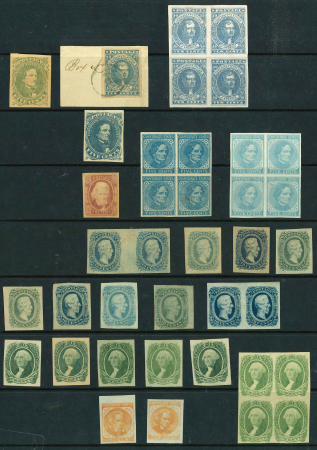 Stamp of United States » Confederate States » General Issues Range of mint issues on Hagner including 1861 5c,