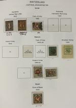 Stamp of Switzerland / Schweiz » Sammlungen 1850-1990, Sammlung ab Genfer Ganzsachenumschlag