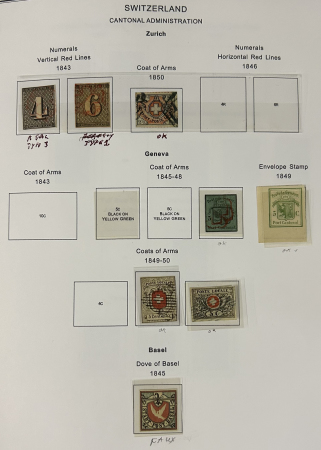 Stamp of Switzerland / Schweiz » Sammlungen 1850-1990, Sammlung ab Genfer Ganzsachenumschlag