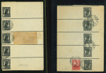 Stamp of Romania » Collections, Lots etc. 1890s used newspaper postal stationery wrappers acuumulation