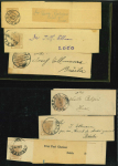 Stamp of Romania » Collections, Lots etc. 1890s used newspaper postal stationery wrappers acuumulation