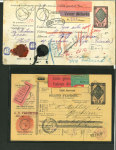 Stamp of Romania » Collections, Lots etc. 1890-1910s 10B stationery parcel cards
