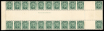 Stamp of Southern Rhodesia 1924-29 SOUTHERN RHODESIA Admiral issue 1/2d blue-green, interpane blk of 22 without vertical perf. inbetween