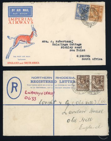 Stamp of Northern Rhodesia 1930-35 NORTHERN RHODESIA 3 first issue covers + 1 Southern Rhodesia