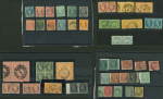 Stamp of Romania » 1872-79 Prince Carol I - Perforated 1872-1879 duplicated accumulation on stockcards