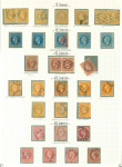 Stamp of Romania » 1872-79 Prince Carol I - Perforated 1872-1879 duplicated accumulation on stockcards