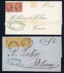 Stamp of Romania » 1872-79 Prince Carol I - Perforated 1872-77 group of five entires