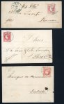 Stamp of Romania » 1868-70 Prince Carol I - New Currency 1868-70 Prince Carol New Currency group of 18 bani covers