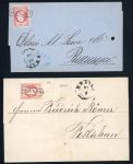 Stamp of Romania » 1868-70 Prince Carol I - New Currency 1868-70 Prince Carol New Currency group of 18 bani covers