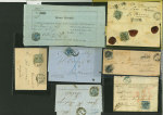 Stamp of Romania » United Principalities 1862-1864 1862-64 30pa blue group of covers and fronts