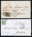 Stamp of Cuba 1857 SPANISH WESTINDIES - Cuba 2 first issue covers from Guamutas and Habana