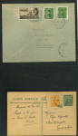 Stamp of Egypt » Collections 1947-53 collection of 10 covers each with stationery cut-outs