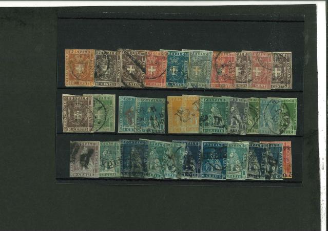 Stamp of Italian States » Tuscany Tuscany : 1851-1860, 32 used stamps with good values