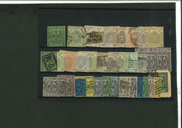 Stamp of Italian States » Modena Modena : 1852-1860, 36 mint and used stamps with good