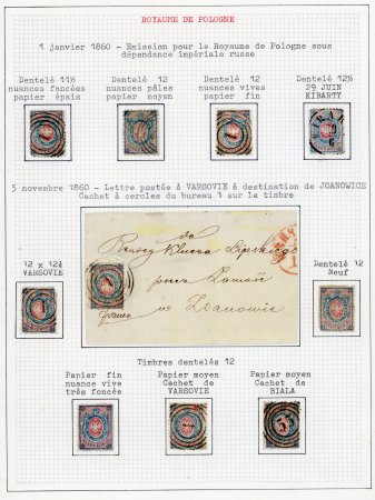 Stamp of Poland 1860-1973, Extremely specialised collection in 7 albums