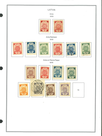 Stamp of Latvia 1918-1940, mint and used collection with good values