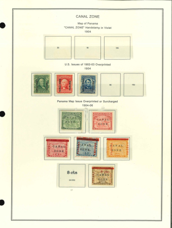 Stamp of Panama » Panama Canal Zone 1904-1965 : nice mint and used collection, very fine
