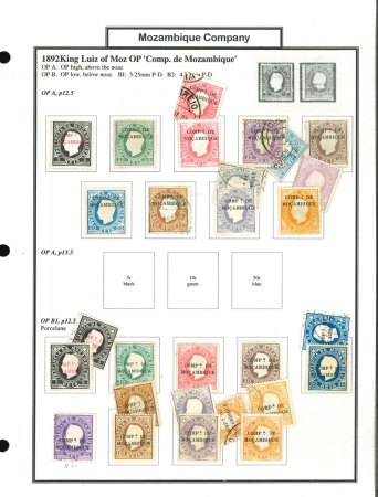 Stamp of Portuguese Colonies » Mozambique Company 1892-1941, nice mint and used collection with first