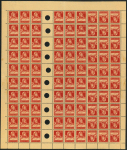 Stamp of Switzerland / Schweiz »  Zwischenstege mit Lochung 4 postfrische Kleinbögen
