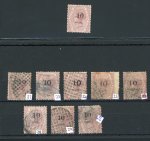 Stamp of Malaysia » Straits Settlements 1880 10c on 30c unused and used group