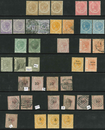 Stamp of Malaysia » Straits Settlements Queen Victoria accumulation from 1867 Wmk Crown CC values