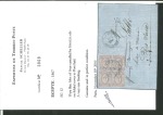 Stamp of Egypt » 1867-69 Penasson » Issued Stamps 1867 10pa dull lilac, stone A, block of four on wrapper from Ismailia to Port Said