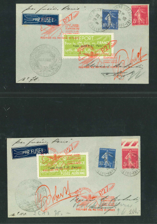 Stamp of France » Collections 1935, collection de 19 courriers de fusée premiers