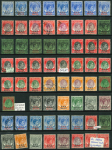 Stamp of Malaysia » Malaya British Military Administration Accumulation on hagners mint and used