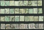 Stamp of Austria » Collections and Lots  AUSTRIA 1850-1906 Duplication 1st issue, Friedl perfs 1900-06, etc