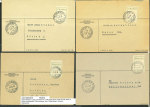 Stamp of Liechtenstein LIECHTENSTEIN 1936-61 Selection of Swiss FRANCOZETTEL on cover (6) used in FL + 1926 Swiss telegram envelope