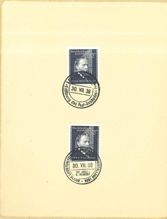 Stamp of Liechtenstein LIECHTENSTEIN  1938-39 - 2 rare presentation folders of the Duke`s Government